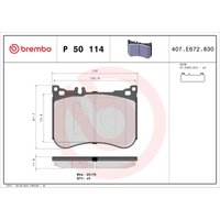 Bremsbelagsatz BREMBO P 50 114, Vorne von Brembo