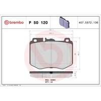 Bremsbelagsatz BREMBO P 50 120, Vorne von Brembo