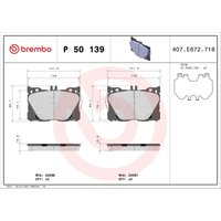 Bremsbelagsatz BREMBO P 50 139, Vorne von Brembo