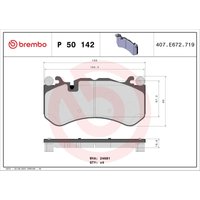 Bremsbelagsatz BREMBO P 50 142, Vorne von Brembo