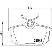 Bremsbelagsatz BREMBO P 54 023, Hinten von Brembo