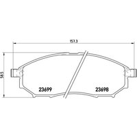 Bremsbelagsatz BREMBO P 56 058, Vorne von Brembo