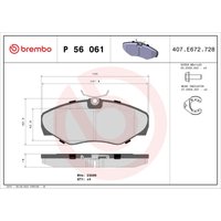 Bremsbelagsatz BREMBO P 56 061, Vorne von Brembo