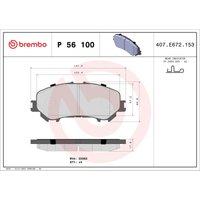 Bremsbelagsatz BREMBO P 56 100, Vorne von Brembo