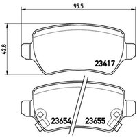 Bremsbelagsatz BREMBO P 59 038, Hinten von Brembo