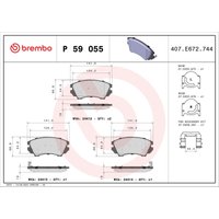 Bremsbelagsatz BREMBO P 59 055, Vorne von Brembo