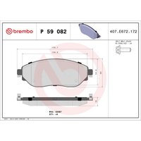 Bremsbelagsatz BREMBO P 59 082, Vorne von Brembo