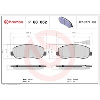 Bremsbelagsatz BREMBO P 68 062, Vorne von Brembo