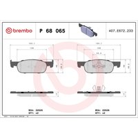 Bremsbelagsatz BREMBO P 68 065, Vorne von Brembo