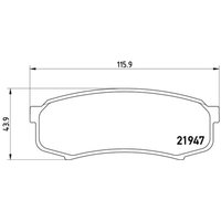 Bremsbelagsatz BREMBO P 83 024, Hinten von Brembo