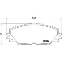 Bremsbelagsatz BREMBO P 83 071, Vorne von Brembo