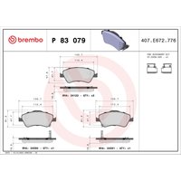 Bremsbelagsatz BREMBO P 83 079, Vorne von Brembo