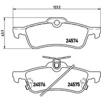 Bremsbelagsatz BREMBO P 83 087, Hinten von Brembo