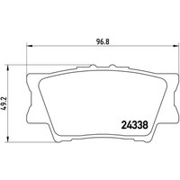 Bremsbelagsatz BREMBO P 83 089, Hinten von Brembo