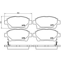 Bremsbelagsatz BREMBO P 83 097, Vorne von Brembo