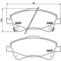 Bremsbelagsatz BREMBO P 83 109, Vorne von Brembo