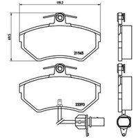 Bremsbelagsatz BREMBO P 85 044, Vorne von Brembo