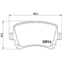 Bremsbelagsatz BREMBO P 85 095, Hinten von Brembo