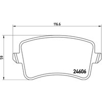 Bremsbelagsatz BREMBO P 85 099, Hinten von Brembo