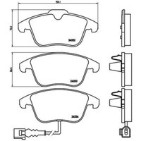 Bremsbelagsatz BREMBO P 85 112, Vorne von Brembo