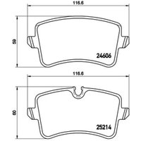 Bremsbelagsatz BREMBO P 85 119, Hinten von Brembo