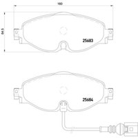 Bremsbelagsatz BREMBO P 85 126, Vorne von Brembo