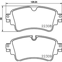 Bremsbelagsatz BREMBO P 85 154, Hinten von Brembo