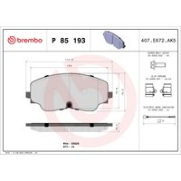 Bremsbelagsatz BREMBO P 85 193 von Brembo