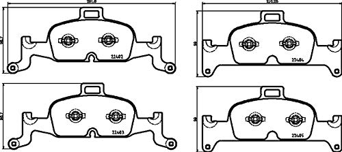 Brembo P 85 164X - Bremsbelagsatz, Scheibenbremse von Brembo