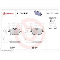 Bremsbelagsatz BREMBO Xtra P 06 051X, Vorne von Brembo