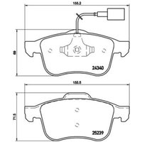 Bremsbelagsatz BREMBO Xtra P 23 132X, Hinten von Brembo