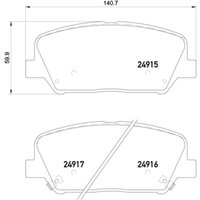 Bremsbelagsatz BREMBO Xtra P 30 065X, Vorne von Brembo