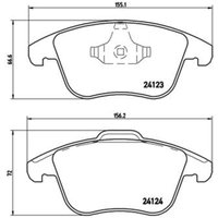 Bremsbelagsatz BREMBO Xtra P 44 020X, Vorne von Brembo