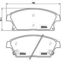 Bremsbelagsatz BREMBO Xtra P 59 077X, Vorne von Brembo