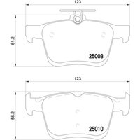 Bremsbelagsatz BREMBO Xtra P 85 125X, Hinten von Brembo