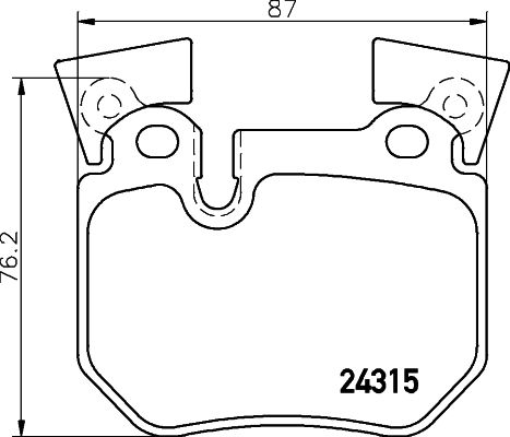 Bremsbelagsatz, Scheibenbremse Hinterachse Brembo P 06 059 von Brembo