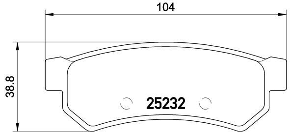 Bremsbelagsatz, Scheibenbremse Hinterachse Brembo P 10 053 von Brembo