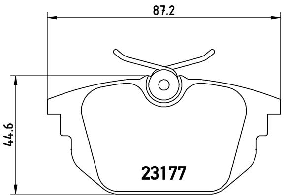 Bremsbelagsatz, Scheibenbremse Hinterachse Brembo P 23 026 von Brembo