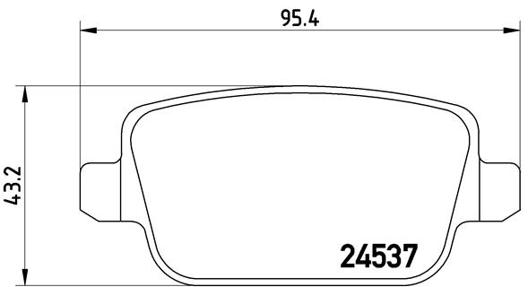 Bremsbelagsatz, Scheibenbremse Hinterachse Brembo P 24 075X von Brembo