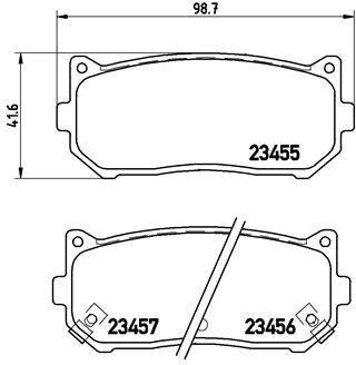 Bremsbelagsatz, Scheibenbremse Hinterachse Brembo P 30 008 von Brembo