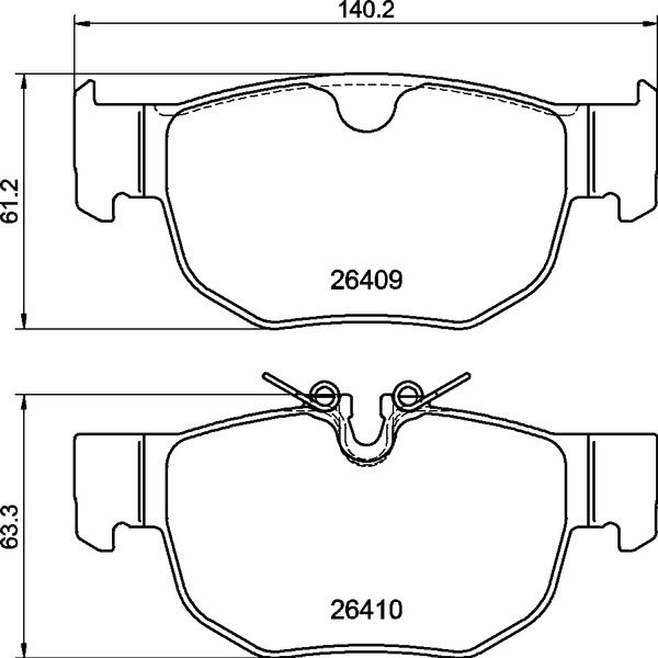 Bremsbelagsatz, Scheibenbremse Hinterachse Brembo P 36 039 von Brembo