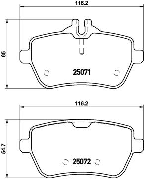 Bremsbelagsatz, Scheibenbremse Hinterachse Brembo P 50 103 von Brembo