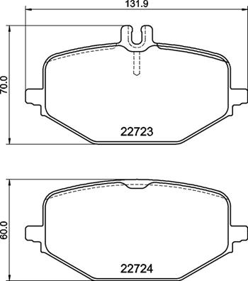 Bremsbelagsatz, Scheibenbremse Hinterachse Brembo P 50 168 von Brembo