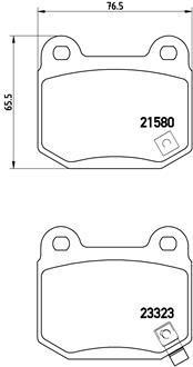 Bremsbelagsatz, Scheibenbremse Hinterachse Brembo P 56 048 von Brembo