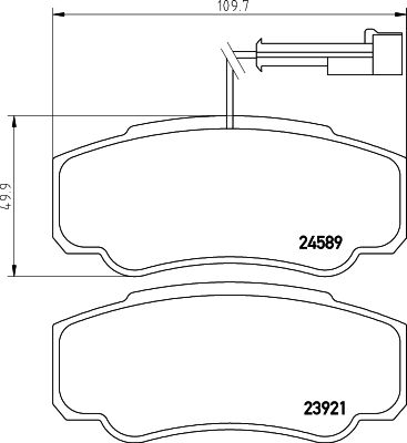 Bremsbelagsatz, Scheibenbremse Hinterachse Brembo P 56 122 von Brembo