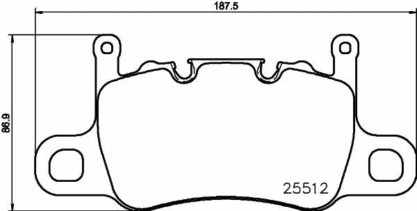 Bremsbelagsatz, Scheibenbremse Hinterachse Brembo P 65 037 von Brembo