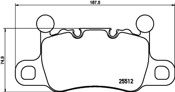 Bremsbelagsatz, Scheibenbremse Hinterachse Brembo P 65 038 von Brembo