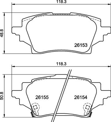 Bremsbelagsatz, Scheibenbremse Hinterachse Brembo P 83 178 von Brembo