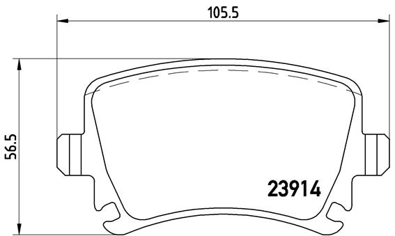 Bremsbelagsatz, Scheibenbremse Hinterachse Brembo P 85 095X von Brembo