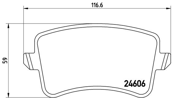 Bremsbelagsatz, Scheibenbremse Hinterachse Brembo P 85 099X von Brembo